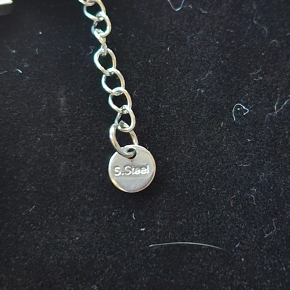 Upcycled Sterling Silver Upcycled Charm Bracelet with Red and Blue Accents #36 - Picture 2 of 3